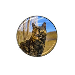 Adult Wild Cat Sitting And Watching Hat Clip Ball Marker (4 Pack) by dflcprints