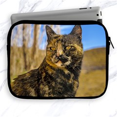 Adult Wild Cat Sitting And Watching Apple Ipad 2/3/4 Zipper Cases by dflcprints