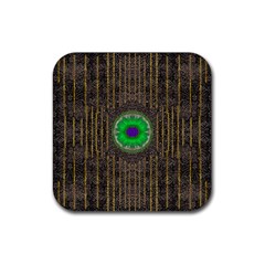 In The Stars And Pearls Is A Flower Rubber Coaster (square)  by pepitasart