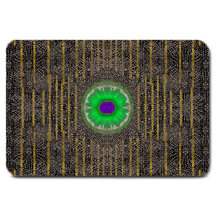 In The Stars And Pearls Is A Flower Large Doormat 