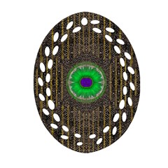 In The Stars And Pearls Is A Flower Oval Filigree Ornament (two Sides) by pepitasart