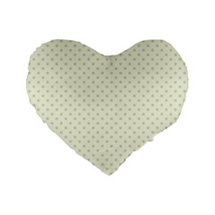 Dots Standard 16  Premium Flano Heart Shape Cushions by Valentinaart