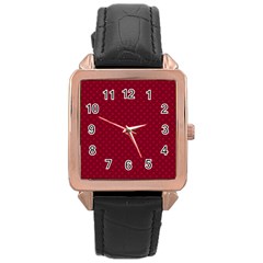 Dots Rose Gold Leather Watch 