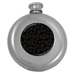 Floral Pattern Round Hip Flask (5 Oz) by Valentinaart