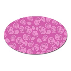 Floral Pattern Oval Magnet by Valentinaart