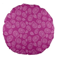 Floral Pattern Large 18  Premium Flano Round Cushions by Valentinaart