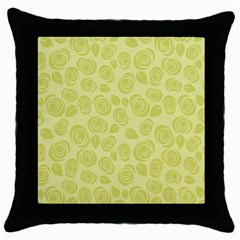 Floral pattern Throw Pillow Case (Black)