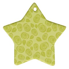 Floral pattern Star Ornament (Two Sides)