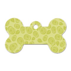 Floral pattern Dog Tag Bone (Two Sides)