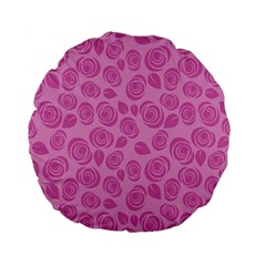 Floral Pattern Standard 15  Premium Flano Round Cushions by Valentinaart