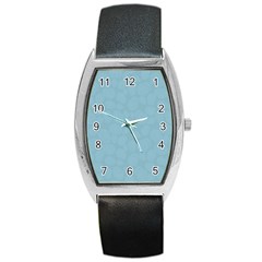 Floral Pattern Barrel Style Metal Watch