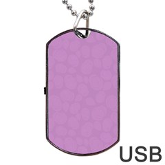 Floral Pattern Dog Tag Usb Flash (one Side) by Valentinaart