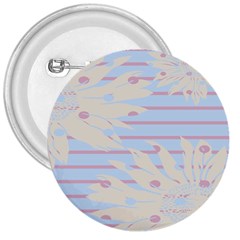 Flower Floral Sunflower Line Horizontal Pink White Blue 3  Buttons by Mariart