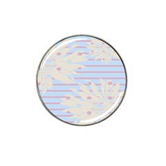 Flower Floral Sunflower Line Horizontal Pink White Blue Hat Clip Ball Marker by Mariart