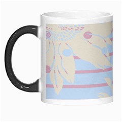 Flower Floral Sunflower Line Horizontal Pink White Blue Morph Mugs by Mariart