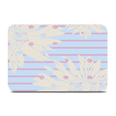 Flower Floral Sunflower Line Horizontal Pink White Blue Plate Mats by Mariart