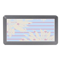 Flower Floral Sunflower Line Horizontal Pink White Blue Memory Card Reader (mini) by Mariart