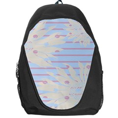 Flower Floral Sunflower Line Horizontal Pink White Blue Backpack Bag by Mariart