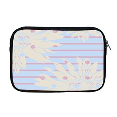 Flower Floral Sunflower Line Horizontal Pink White Blue Apple Macbook Pro 17  Zipper Case by Mariart