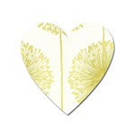 Flower Floral Yellow Heart Magnet Front