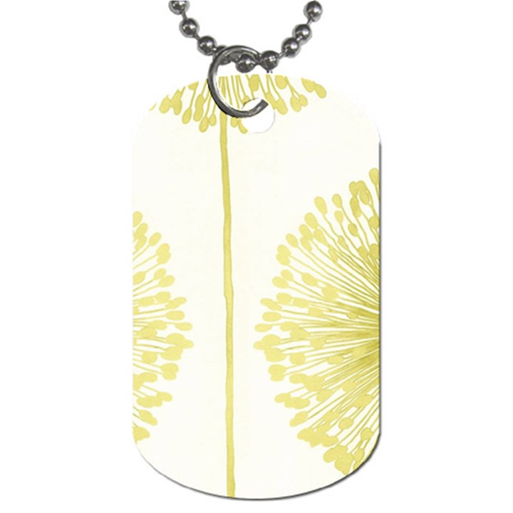 Flower Floral Yellow Dog Tag (One Side)