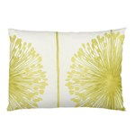 Flower Floral Yellow Pillow Case (Two Sides) Front