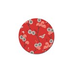 Dandelions Red Butterfly Flower Floral Golf Ball Marker Front