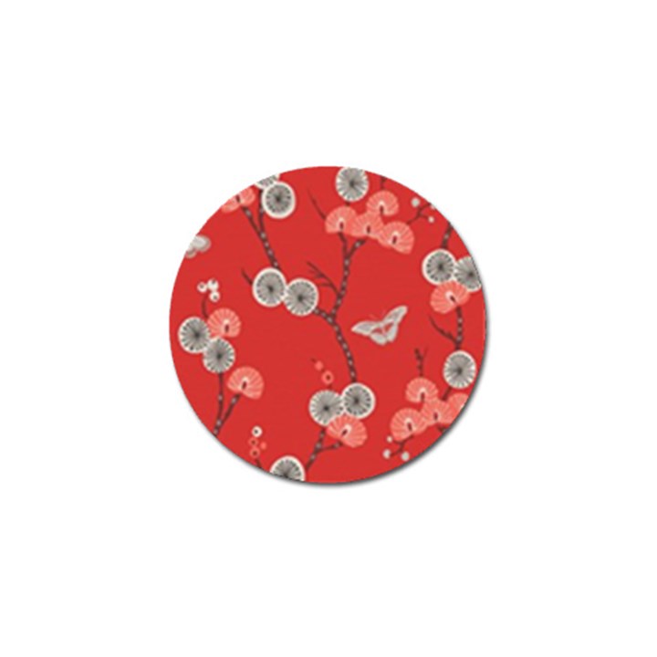 Dandelions Red Butterfly Flower Floral Golf Ball Marker