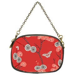 Dandelions Red Butterfly Flower Floral Chain Purses (one Side)  by Mariart