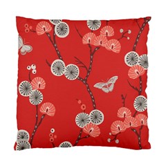 Dandelions Red Butterfly Flower Floral Standard Cushion Case (one Side) by Mariart