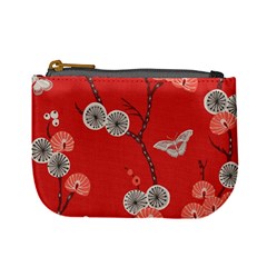 Dandelions Red Butterfly Flower Floral Mini Coin Purses by Mariart