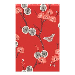 Dandelions Red Butterfly Flower Floral Shower Curtain 48  X 72  (small)  by Mariart