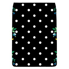 Flower Frame Floral Polkadot White Black Flap Covers (l)  by Mariart