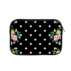 Flower Frame Floral Polkadot White Black Apple Macbook Pro 15  Zipper Case