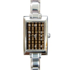 Geometric Shapes Plaid Line Rectangle Italian Charm Watch by Mariart