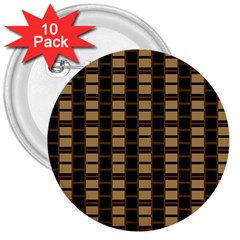 Geometric Shapes Plaid Line 3  Buttons (10 Pack)  by Mariart