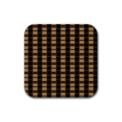 Geometric Shapes Plaid Line Rubber Coaster (square)  by Mariart