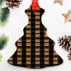 Geometric Shapes Plaid Line Ornament (christmas Tree)  by Mariart