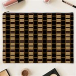 Geometric Shapes Plaid Line Cosmetic Bag (XXXL)  Front