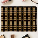 Geometric Shapes Plaid Line Cosmetic Bag (XXXL)  Back