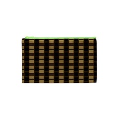 Geometric Shapes Plaid Line Cosmetic Bag (xs) by Mariart