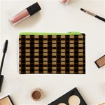 Geometric Shapes Plaid Line Cosmetic Bag (XS) Back