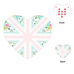 Frame Flower Floral Sunflower Line Playing Cards (heart)  by Mariart