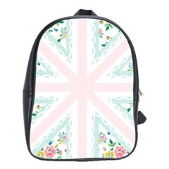 Frame Flower Floral Sunflower Line School Bags (xl)  by Mariart