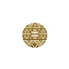 Geometric Seamless Aztec Gold 1  Mini Buttons