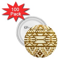 Geometric Seamless Aztec Gold 1 75  Buttons (100 Pack)  by Mariart