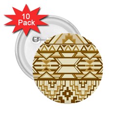 Geometric Seamless Aztec Gold 2 25  Buttons (10 Pack)  by Mariart