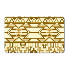 Geometric Seamless Aztec Gold Magnet (rectangular) by Mariart