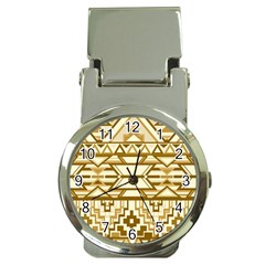 Geometric Seamless Aztec Gold Money Clip Watches by Mariart