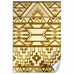 Geometric Seamless Aztec Gold Canvas 24  X 36  by Mariart